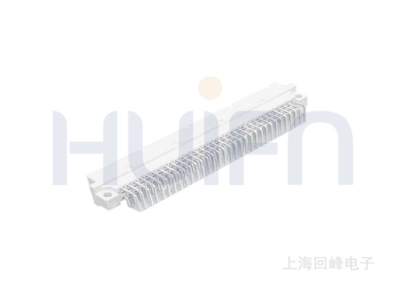 2.54mm 欧式 C型弯公 焊板 2×32PIN 下板尺寸2.75 铆接孔2.5 触点镀层Au 0.38μm Sn PBT 灰色 UL94V-0