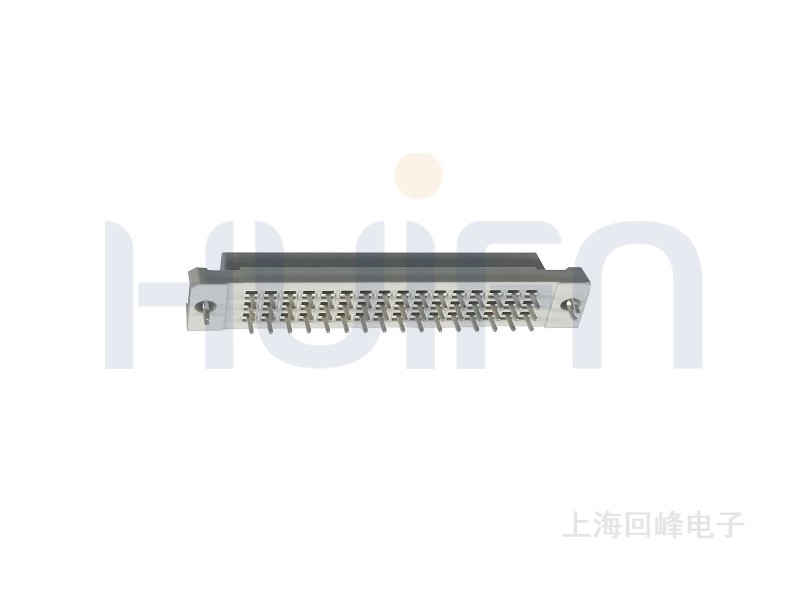 2.54mm 欧式 C型直母 焊板 3×16PIN 下板3.75 触点镀层Au 0.38μm Sn PBT 灰白 UL94V-0