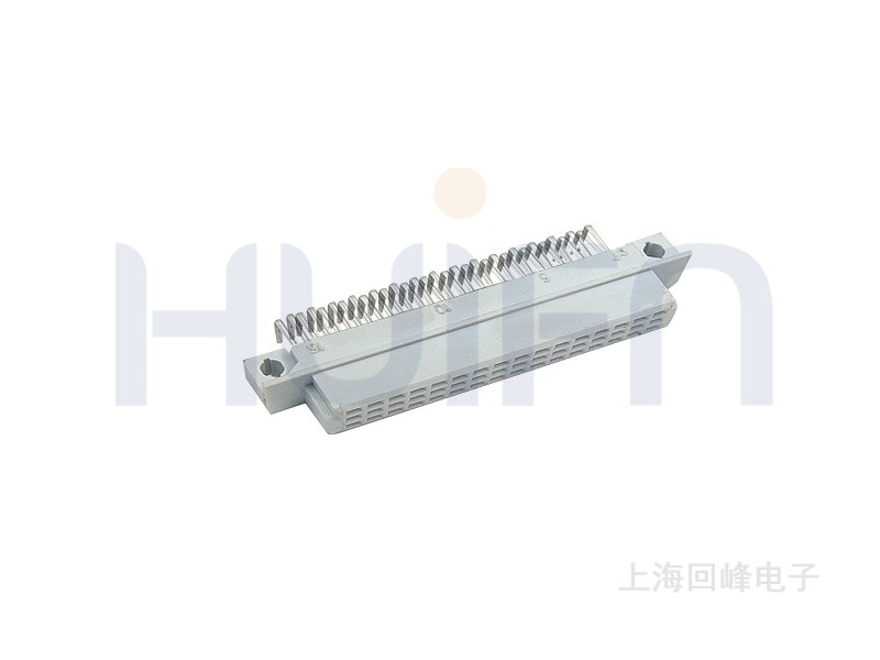 2.54mm 欧式 R型弯母 焊板 3×16PIN 下板3.00 触点镀层Au 0.38μm Sn PBT 灰白 UL94V-0